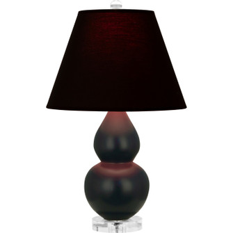 Small Double Gourd One Light Accent Lamp in Matte Obsidian Glazed Ceramic w/Lucite (165|MOS13K)