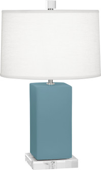 Small Harvey One Light Accent Lamp in Matte Steel Blue Glazed Ceramic (165|MOB90)