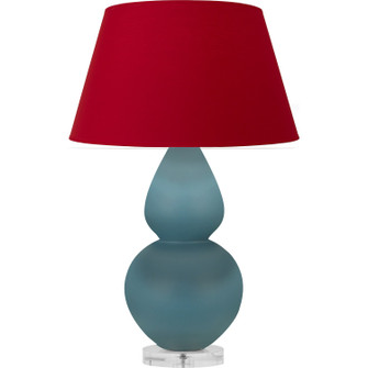 Double Gourd One Light Table Lamp in Matte Steel Blue Glazed Ceramic w/Lucite (165|MOB62R)