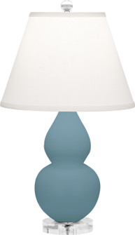 Small Double Gourd One Light Accent Lamp in Matte Steel Blue Glazed Ceramic w/Lucite (165|MOB53)