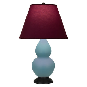 Small Double Gourd One Light Accent Lamp in Matte Steel Blue Glazed Ceramic w/Deep Patina Bronze (165|MOB51P)