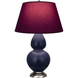 Double Gourd One Light Table Lamp in Matte Midnight Blue Glazed Ceramic w/Antique Silver (165|MMB59P)