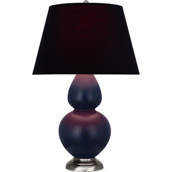 Double Gourd One Light Table Lamp in Matte Midnight Blue Glazed Ceramic w/Antique Silver (165|MMB59K)