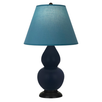 Double Gourd One Light Table Lamp in Matte Midnight Blue Glazed Ceramic w/Deep Patina Bronze (165|MMB57B)