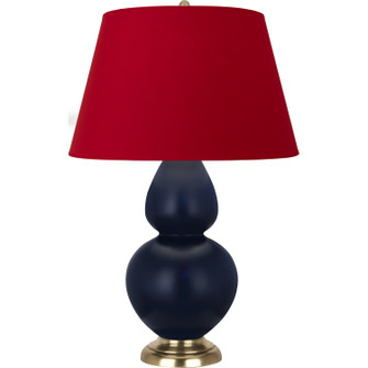 Double Gourd One Light Table Lamp in Matte Midnight Blue Glazed Ceramic w/Antique Natural Brass (165|MMB55R)