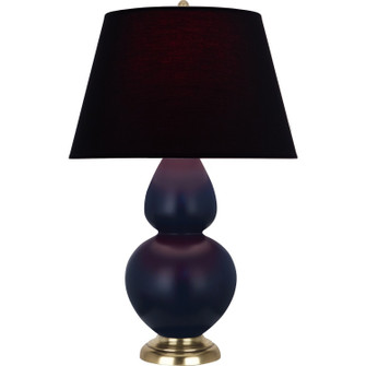 Double Gourd One Light Table Lamp in Matte Midnight Blue Glazed Ceramic w/Antique Natural Brass (165|MMB55K)