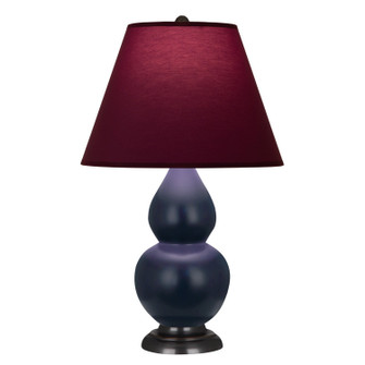 Small Double Gourd One Light Accent Lamp in Matte Midnight Blue Glazed Ceramic w/Deep Patina Bronze (165|MMB51P)