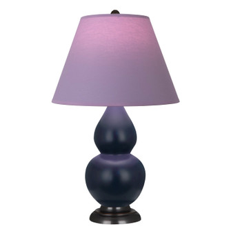 Small Double Gourd One Light Accent Lamp in Matte Midnight Blue Glazed Ceramic w/Deep Patina Bronze (165|MMB51L)