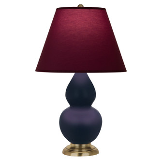 Small Double Gourd One Light Accent Lamp in Matte Midnight Blue Glazed Ceramic w/Antique Natural Brass (165|MMB50P)