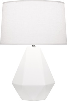 Delta One Light Table Lamp in Matte Lily Glazed Ceramic w/Polished Nickel (165|MLY97)