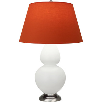 Double Gourd One Light Table Lamp in Matte Lily Glazed Ceramic w/Antique Silver (165|MLY59T)