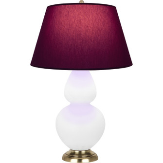 Double Gourd One Light Table Lamp in Matte Lily Glazed Ceramic w/Antique Natural Brass (165|MLY55P)