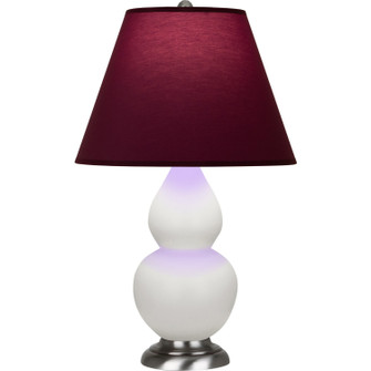 Small Double Gourd One Light Accent Lamp in Matte Lily Glazed Ceramic w/Antique Silver (165|MLY52P)