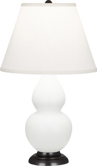 Small Double Gourd One Light Accent Lamp in Matte Lily Glazed Ceramic w/Deep Patina Bronze (165|MLY51)