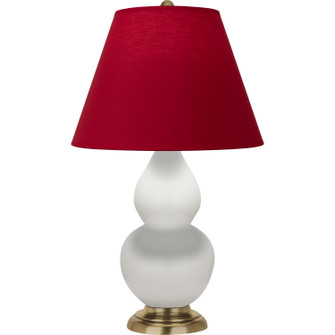 Small Double Gourd One Light Accent Lamp in Matte Lily Glazed Ceramic w/Antique Natural Brass (165|MLY50R)