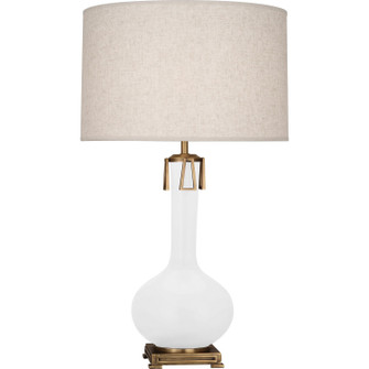 Athena One Light Table Lamp in Matte Daisy Glazed Ceramic w/Aged Brass (165|MDY92)