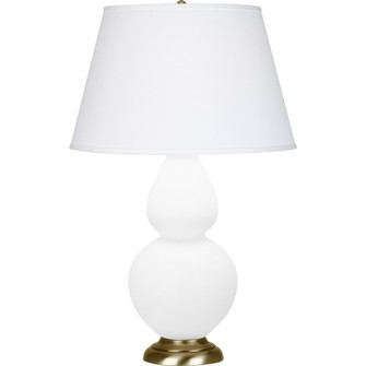 Double Gourd One Light Table Lamp in Matte Daisy Glazed Ceramic w/Antique Natural Brass (165|MDY55)