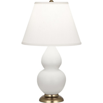 Small Double Gourd One Light Accent Lamp in Matte Daisy Glazed Ceramic w/Antique Natural Brass (165|MDY50)