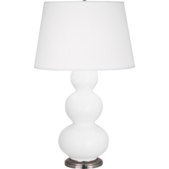 Triple Gourd One Light Table Lamp in Matte Daisy Glazed Ceramic w/Antique Silver (165|MDY42)