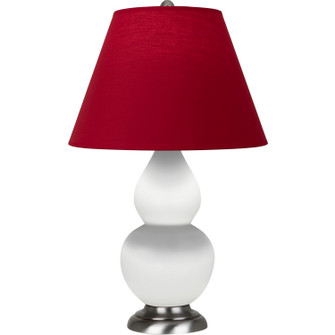 Small Double Gourd One Light Accent Lamp in Matte Daisy Glazed Ceramic w/Antique Silver (165|MDY12R)