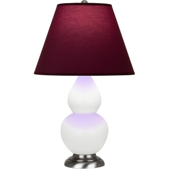 Small Double Gourd One Light Accent Lamp in Matte Daisy Glazed Ceramic w/Antique Silver (165|MDY12P)