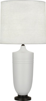 Michael Berman Hadrian One Light Table Lamp in Matte Dove Glazed Ceramic w/Deep Patina Bronze (165|MDV28)