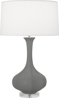 Pike One Light Table Lamp in Matte Ash Glazed Ceramic w/Lucite (165|MCR96)