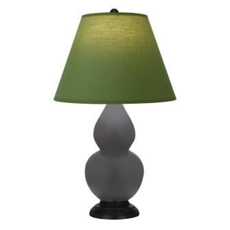 Double Gourd One Light Table Lamp in Matte Ash Glazed Ceramic w/Deep Patina Bronze (165|MCR57G)
