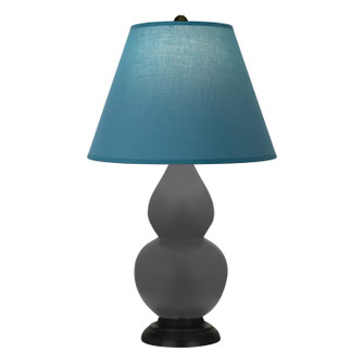 Double Gourd One Light Table Lamp in Matte Ash Glazed Ceramic w/Deep Patina Bronze (165|MCR57B)