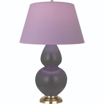 Double Gourd One Light Table Lamp in Matte Ash Glazed Ceramic w/Antique Natural Brass (165|MCR55L)