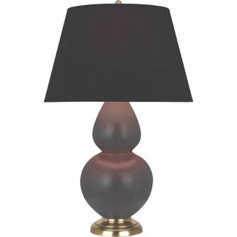 Double Gourd One Light Table Lamp in Matte Ash Glazed Ceramic w/Antique Natural Brass (165|MCR55K)