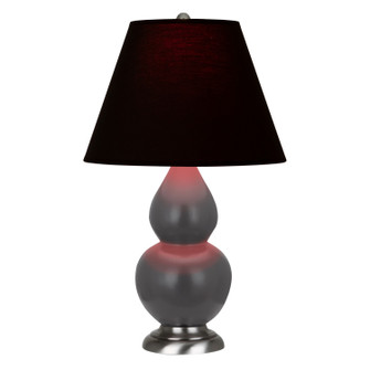 Small Double Gourd One Light Accent Lamp in Matte Ash Glazed Ceramic w/Antique Silver (165|MCR52K)