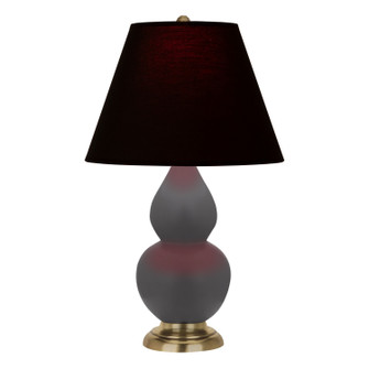 Small Double Gourd One Light Accent Lamp in Matte Ash Glazed Ceramic w/Antique Natural Brass (165|MCR50K)
