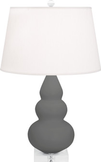 Small Triple Gourd One Light Accent Lamp in Matte Ash Glazed Ceramic w/Lucite (165|MCR33)