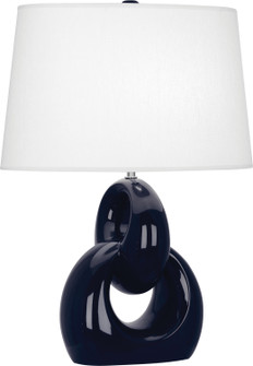 Fusion One Light Table Lamp in Midnight Blue Glazed Ceramic w/Polished Nickel (165|MB981)
