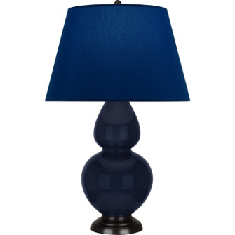Double Gourd One Light Table Lamp in Midnight Blue Glazed Ceramic w/Deep Patina Bronze (165|MB21N)