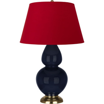 Double Gourd One Light Table Lamp in Midnight Blue Glazed Ceramic w/Antique Natural Brass (165|MB20R)
