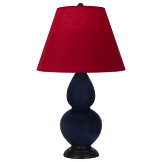 Small Double Gourd One Light Accent Lamp in Midnight Blue Glazed Ceramic w/Deep Patina Bronze (165|MB11R)