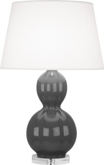 Williamsburg Randolph One Light Table Lamp in Dark Gray Glazed Ceramic w/Lucite (165|LB997)