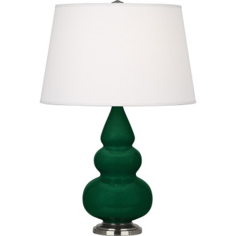 Small Triple Gourd One Light Accent Lamp in Jungle Glazed Ceramic w/Antique Silver (165|JU32X)