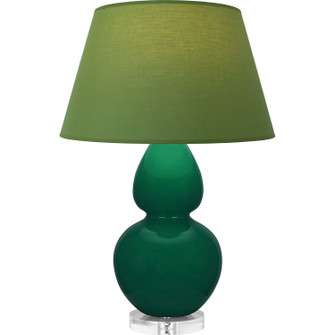Double Gourd One Light Table Lamp in Jungle Glazed Ceramic w/Lucite (165|JU23G)