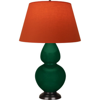 Double Gourd One Light Table Lamp in Jungle Glazed Ceramic w/Deep Patina Bronze (165|JU21T)