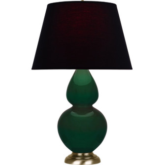 Double Gourd One Light Table Lamp in Jungle Glazed Ceramic w/Antique Natural Brass (165|JU20K)