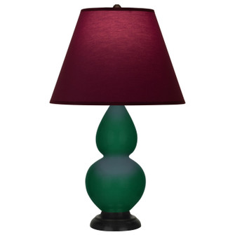 Small Double Gourd One Light Accent Lamp in Jungle Glazed Ceramic w/Deep Patina Bronze (165|JU11P)