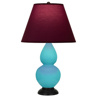 Small Double Gourd One Light Accent Lamp in Egg Blue Glazed Ceramic w/Deep Patina Bronze (165|EB11P)