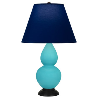Small Double Gourd One Light Accent Lamp in Egg Blue Glazed Ceramic w/Deep Patina Bronze (165|EB11N)