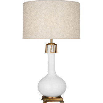 Athena One Light Table Lamp in Daisy Glazed Ceramic w/Aged Brass (165|DY992)