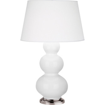 Triple Gourd One Light Table Lamp in Daisy Glazed Ceramic w/Antique Silver (165|DY42X)