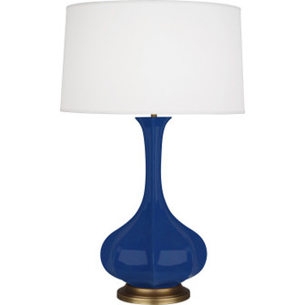 Pike One Light Table Lamp in Cobalt Glazed Ceramic w/Aged Brass (165|CT994)