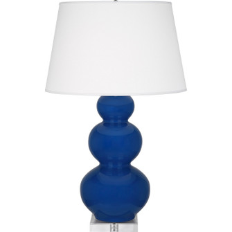 Triple Gourd One Light Table Lamp in Cobalt Glazed Ceramic w/Lucite (165|CT43X)